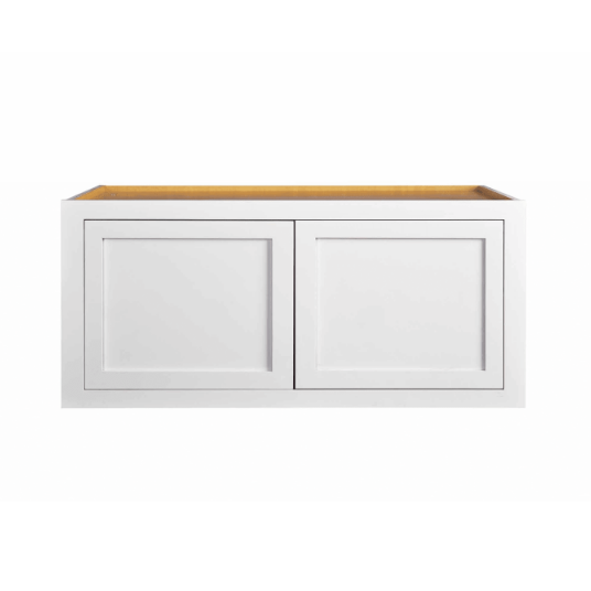 36"W x 18"H x 24"D Snow White wall fridge cabinet with double doors