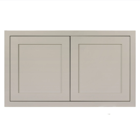 RTA 36"W x 21"H Kitchen Wall Appliance Cabinet with Double Doors in Tuscan Grey Inset Shaker