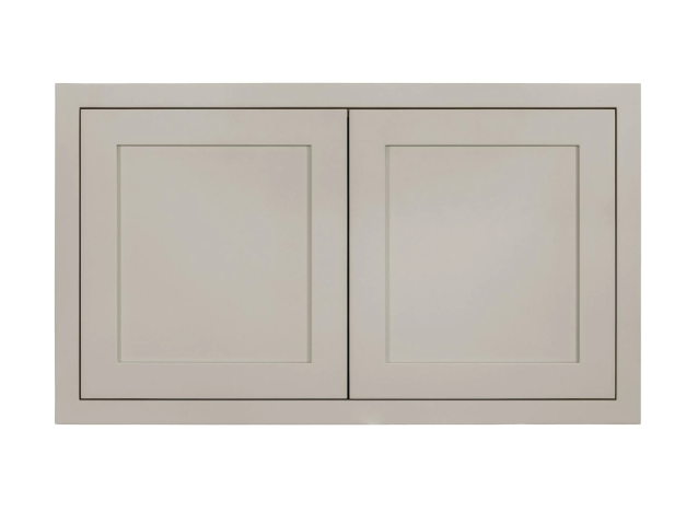 Kitchen wall fridge cabinet with double doors in Tuscan Grey, 36"W x 21"H