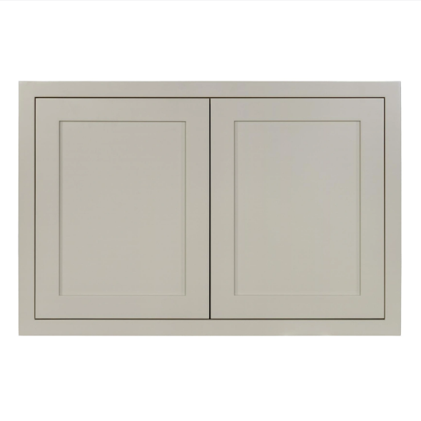 Tuscan Grey wall appliance cabinet with double doors, 36"W x 24"H