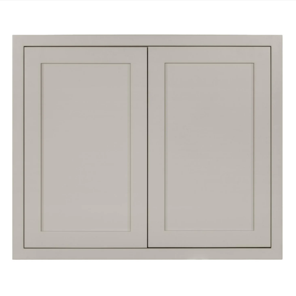 Wall cabinet with double doors and two shelves at 36"W x 30"H in Tuscan Grey