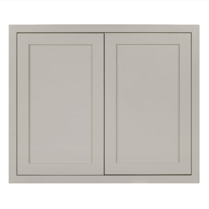 Wall cabinet with double doors and two shelves at 36"W x 30"H in Tuscan Grey