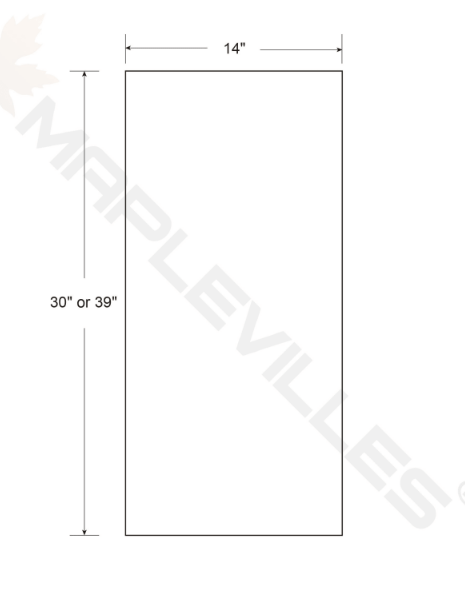 RTA 36"W x 30"H Kitchen Wall Cabinet with Double Doors and Two Shelves in Vintage White Inset Raised Panel