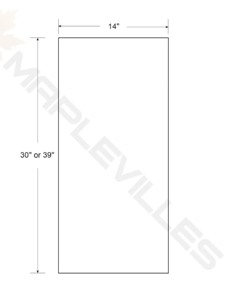 RTA 36"W x 39"H Kitchen Wall Cabinet with Double Doors and Two Shelves in Vintage White Inset Raised Panel