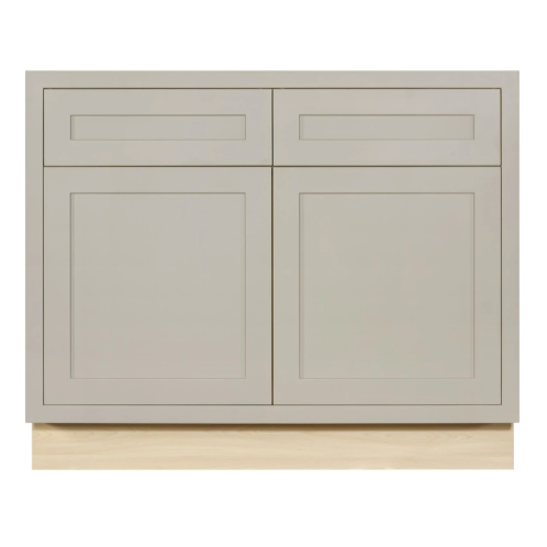 RTA 42"W Kitchen Sink Base Cabinet with Double Doors in Tuscan Grey Inset Shaker
