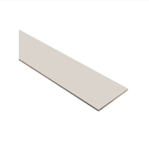 8 ft toe kick with inset raised panel fronts in Vintage White