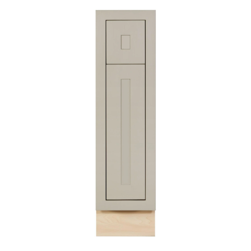 RTA 9"W Kitchen Base Cabinet with One Door and One Drawer in Tuscan Grey Inset Shaker