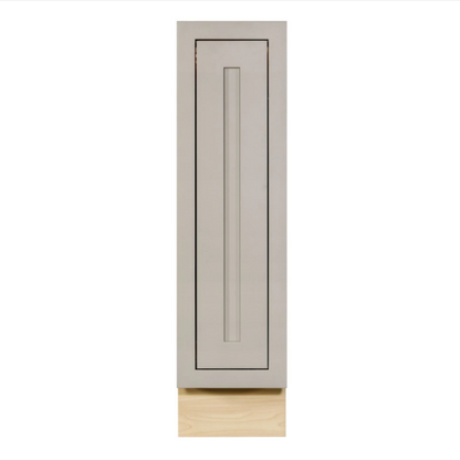 9"W base spice rack cabinet with three tiers finished in Tuscan Grey