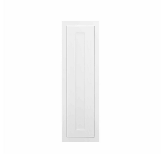 RTA 9"W x 30"H Kitchen Wall Cabinet with Single Door and Two Shelves in Snow White Inset Shaker