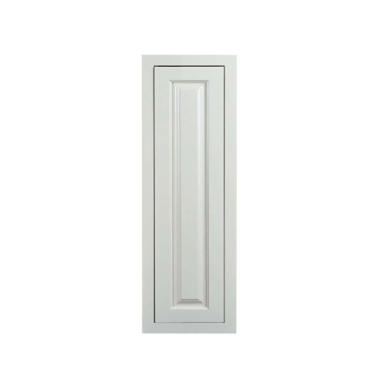9"W x 30"H wall cabinet with single door and two shelves finished in Vintage White