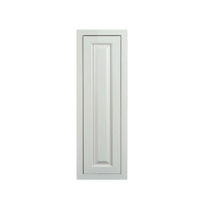 9"W x 30"H wall cabinet with single door and two shelves finished in Vintage White