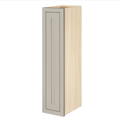 RTA 9"W x 39"H Kitchen Wall Cabinet with Single Door and Two Shelves in Tuscan Grey Inset Shaker
