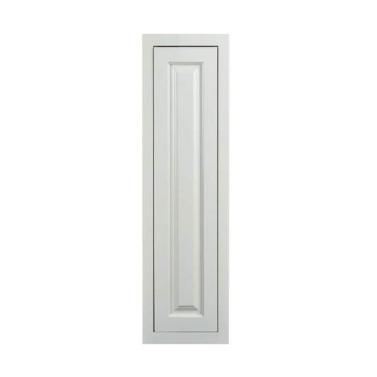 RTA 9"W x 39"H Kitchen Wall Cabinet with Single Door and Two Shelves in Vintage White Inset Raised Panel