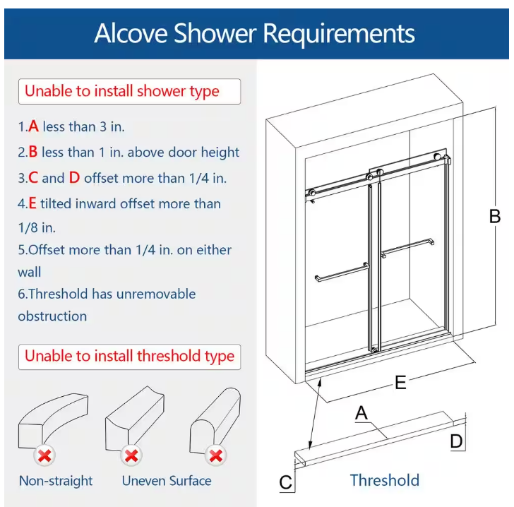 Sybil Frameless Double Sliding Shower Door