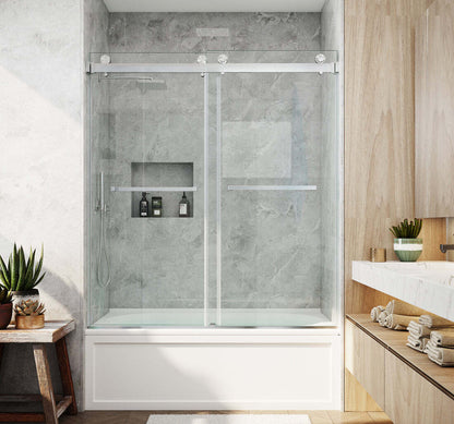Sybil Frameless Double Sliding Shower Door