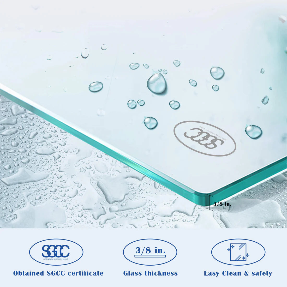 Xerxes Frameless Single Sliding Shower Door