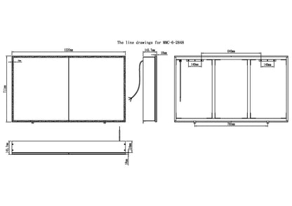 Cassini II Frameless LED Mirror Medicine Cabinet