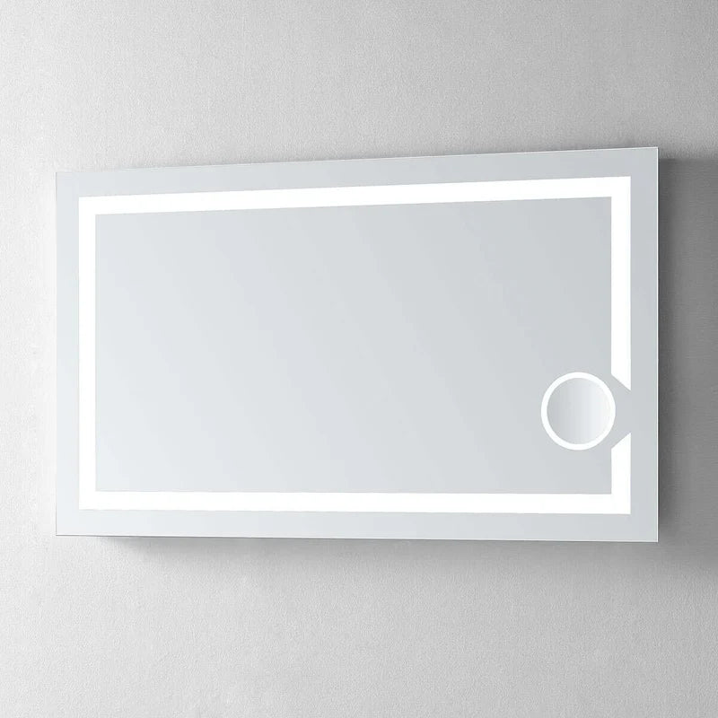 Iris Frameless LED Mirror, frameless rectangular LED mirror, wall mounted