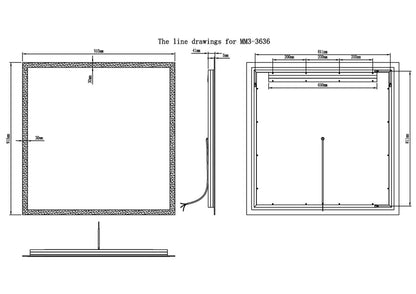 Linea Frameless LED Mirror