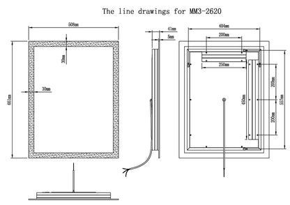 Linea Frameless LED Mirror