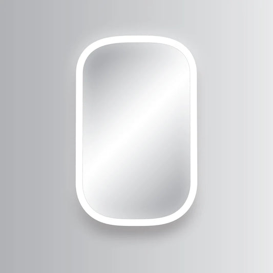 Meridian Pill Frameless LED Mirror, wall mounted pill shaped frameless mirror