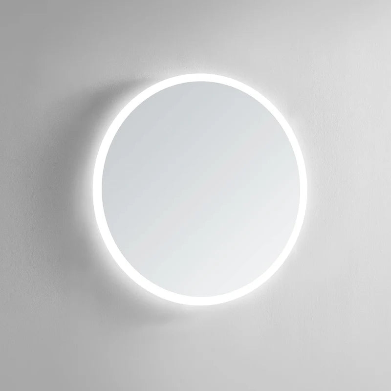 Modern Luna Frameless LED Mirror, wall mounted round frameless mirror