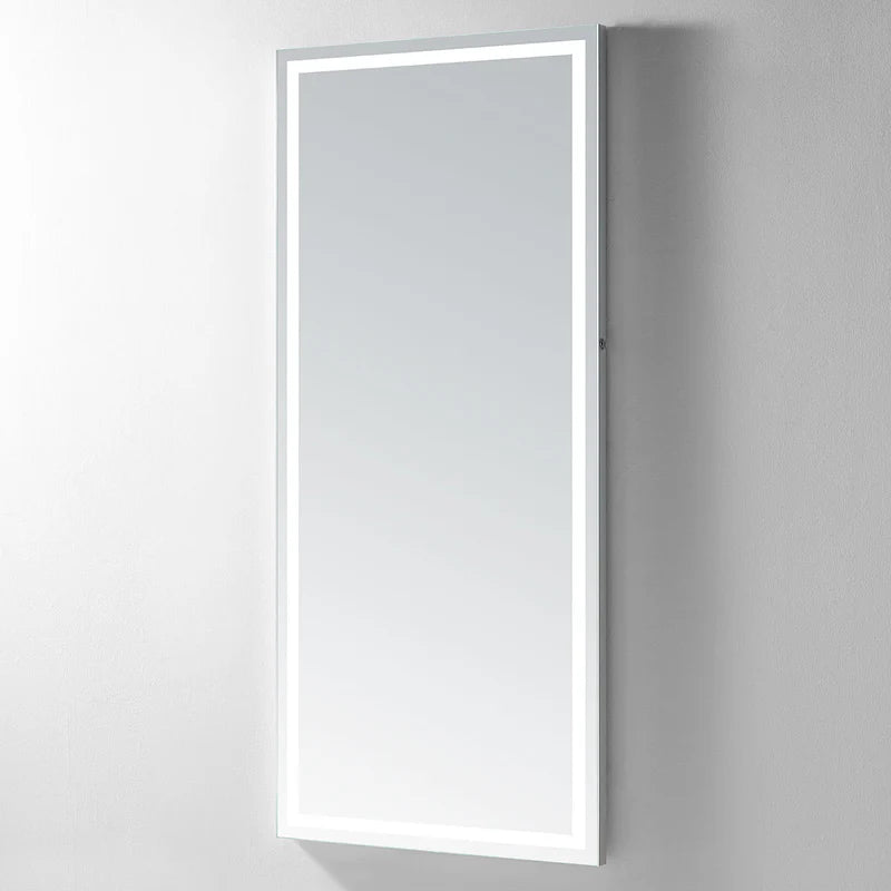 Reeva Frameless LED Mirror, wall mounted rectangular frameless mirror