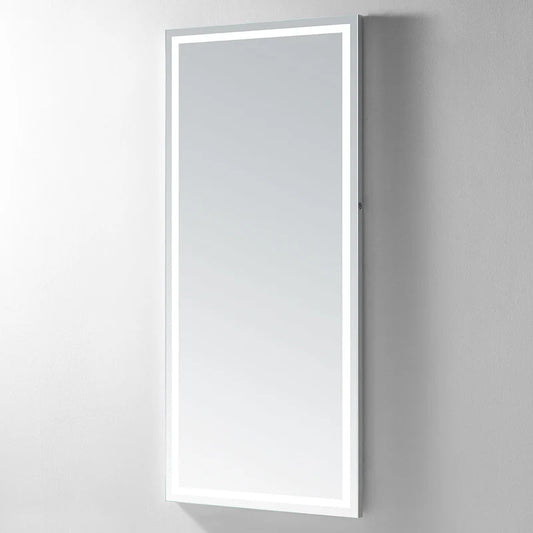 Reeva Frameless LED Mirror, wall mounted rectangular frameless mirror
