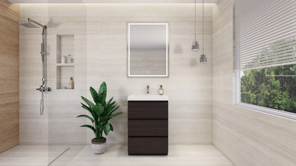 Angeles 24" Freestanding Bathroom Vanity with Reinforced Acrylic Integrated Sink Top
