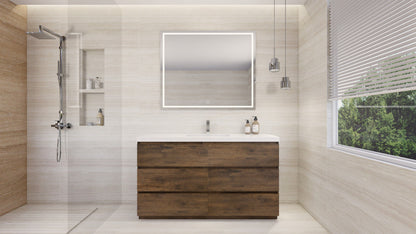 Angeles 60" Freestanding Bathroom Vanity with Reinforced Acrylic Integrated Sink Top