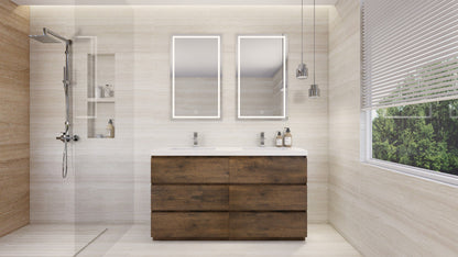 Angeles 60" Freestanding Bathroom Vanity with Reinforced Acrylic Integrated Sink Top