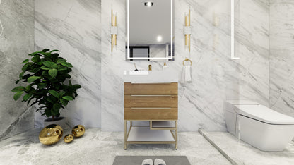 Bethany 24" Freestanding Bathroom Vanity with Reinforced Acrylic Integrated Sink Top