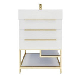 Bethany 24" Freestanding Bathroom Vanity with Reinforced Acrylic Integrated Sink Top