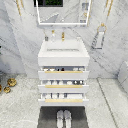 Bethany 24" Freestanding Bathroom Vanity with Reinforced Acrylic Integrated Sink Top