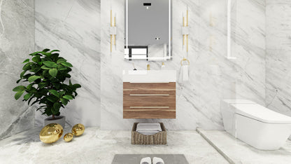 Bethany 24" Wall Mounted Bathroom Vanity with Reinforced Acrylic Integrated Sink Top