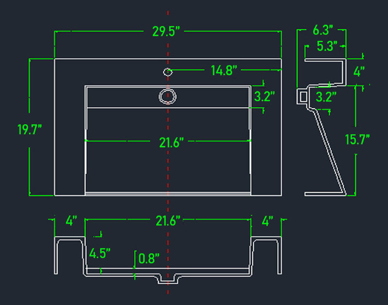 Bethany 30" Freestanding Bathroom Vanity with Reinforced Acrylic Integrated Sink Top