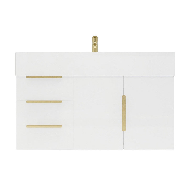 Bethany 36" Wall Mounted Bathroom Vanity with Reinforced Acrylic Integrated Sink Top