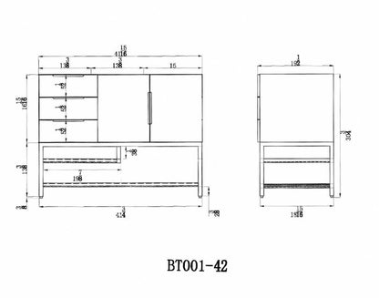Bethany 42" Freestanding Bathroom Vanity with Reinforced Acrylic Integrated Sink Top