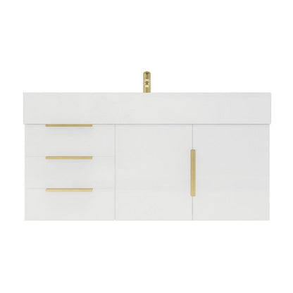 Bethany 42" Wall Mounted Bathroom Vanity with Reinforced Acrylic Integrated Sink Top