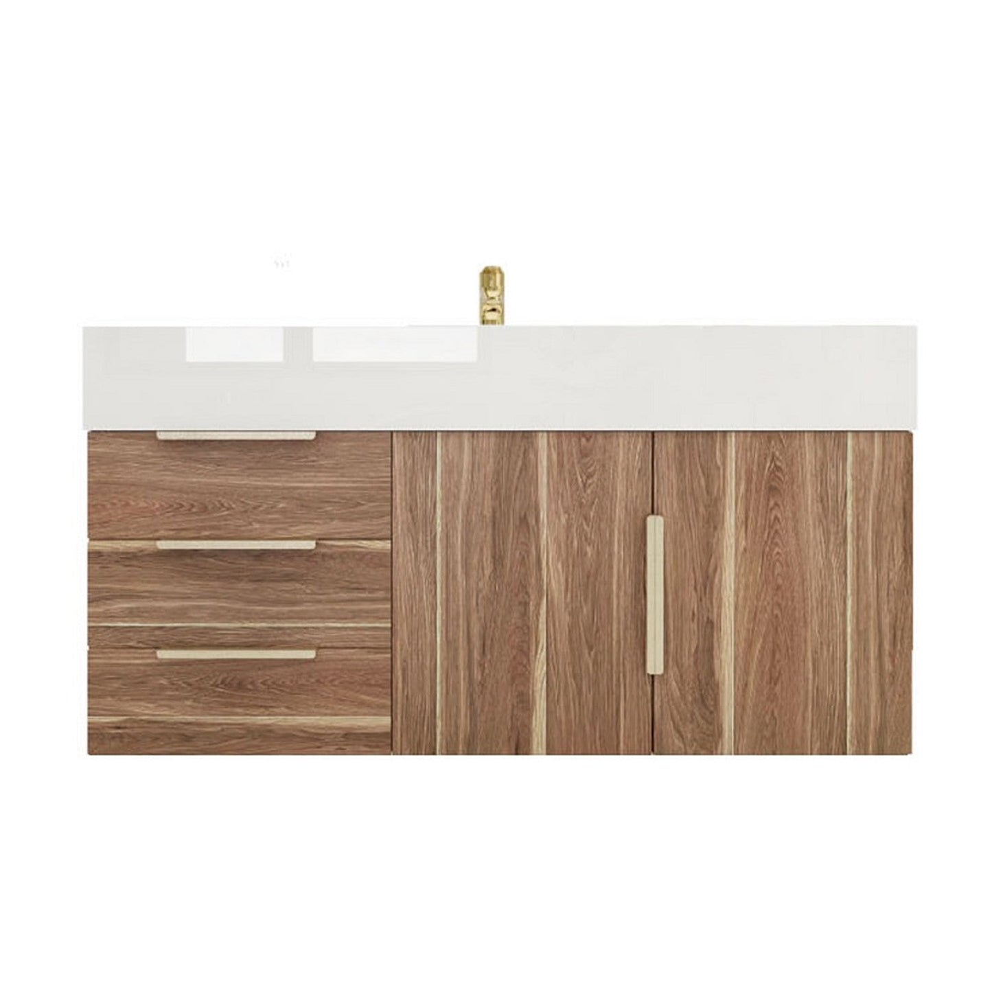 Bethany 42" Wall Mounted Bathroom Vanity with Reinforced Acrylic Integrated Sink Top