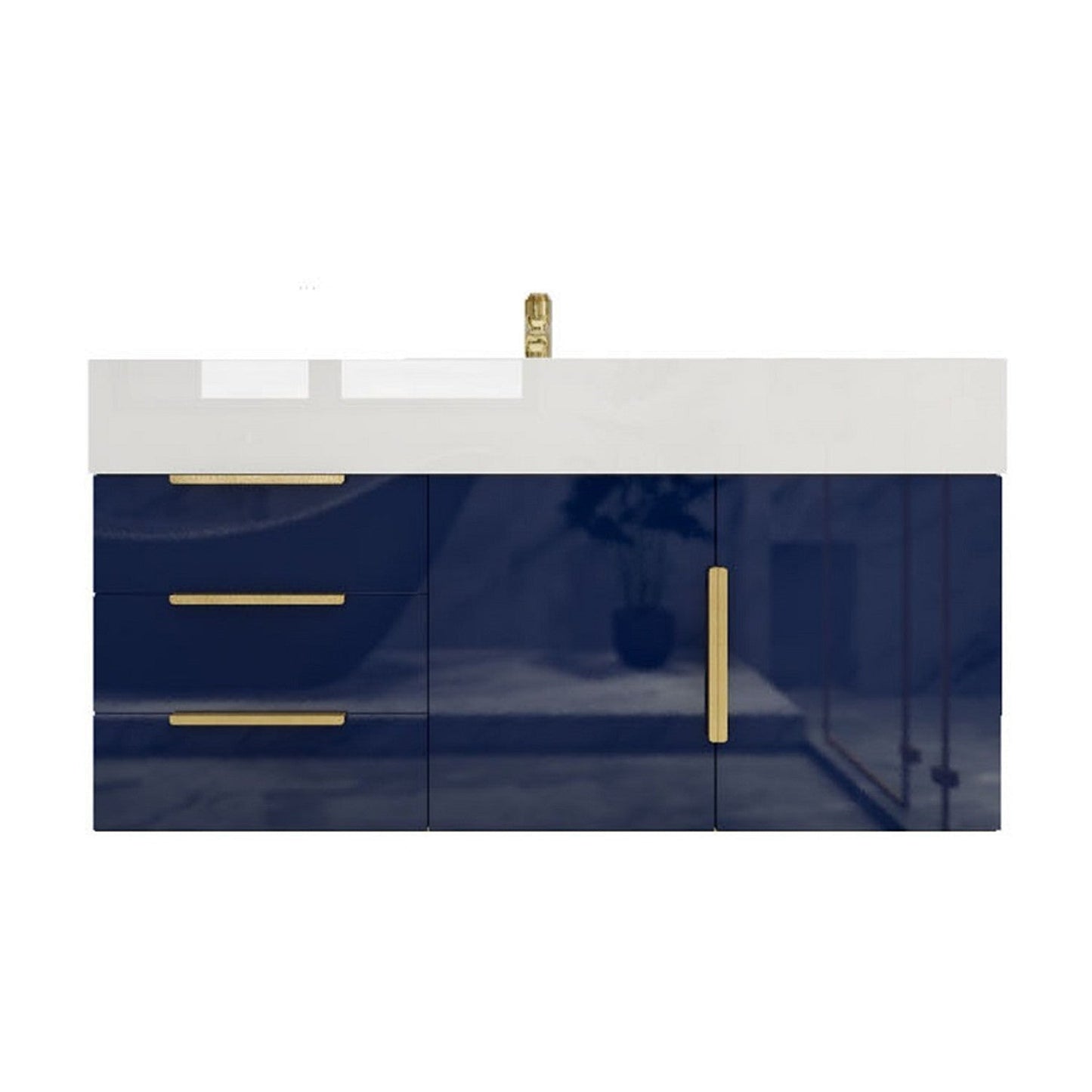Bethany 42" Wall Mounted Bathroom Vanity with Reinforced Acrylic Integrated Sink Top