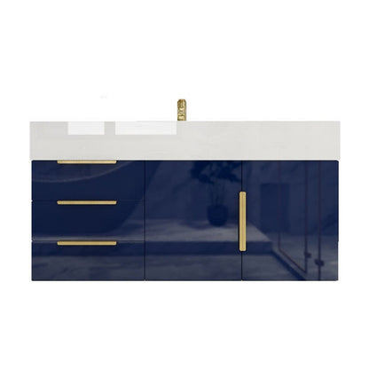 Bethany 42" Wall Mounted Bathroom Vanity with Reinforced Acrylic Integrated Sink Top