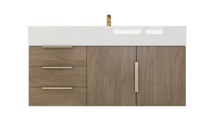 Bethany 42" Wall Mounted Bathroom Vanity with Reinforced Acrylic Integrated Sink Top