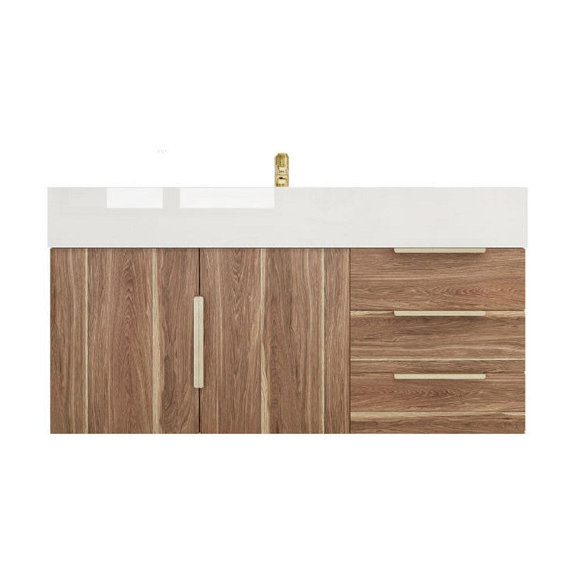 Bethany 42" Wall Mounted Bathroom Vanity with Reinforced Acrylic Integrated Sink Top