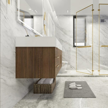 Bethany 42" Wall Mounted Bathroom Vanity with Reinforced Acrylic Integrated Sink Top