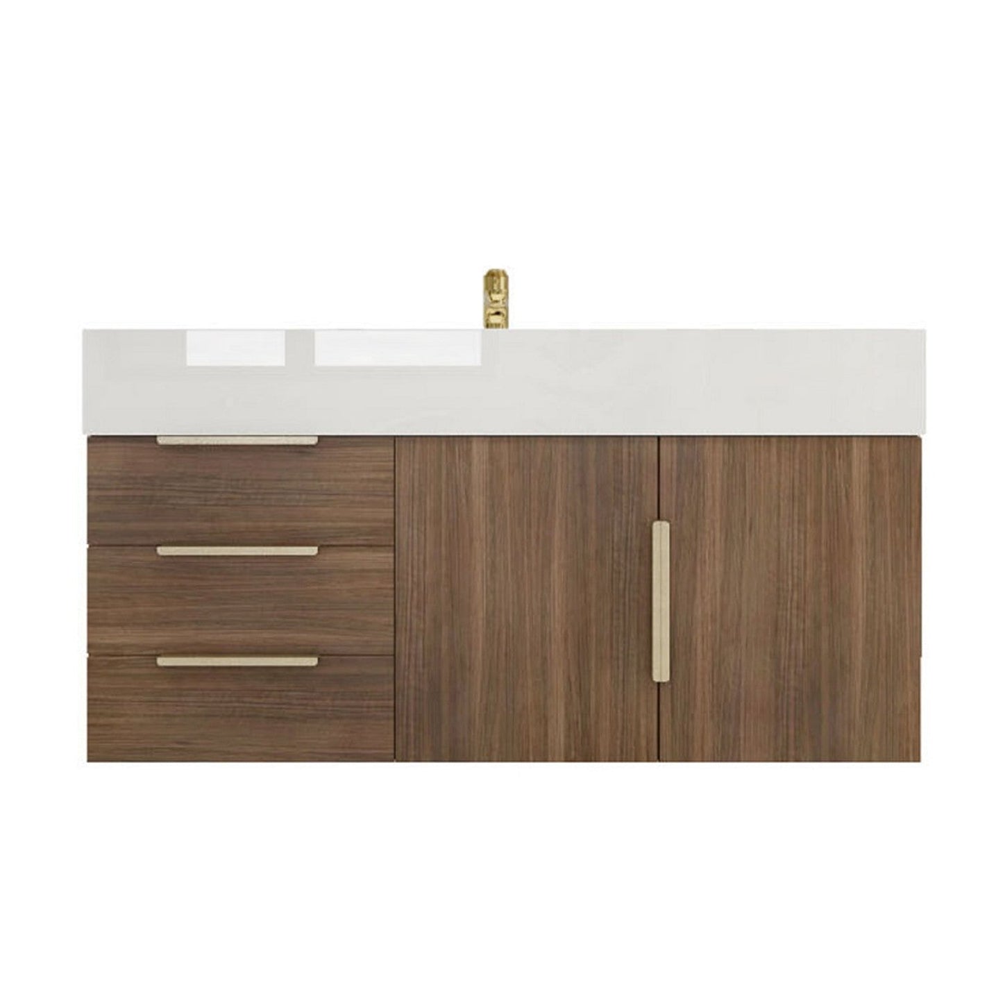 Bethany 42" Wall Mounted Bathroom Vanity with Reinforced Acrylic Integrated Sink Top