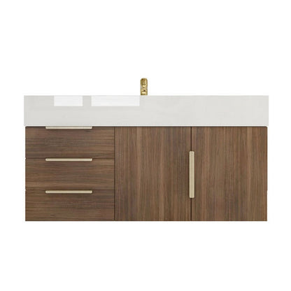 Bethany 42" Wall Mounted Bathroom Vanity with Reinforced Acrylic Integrated Sink Top