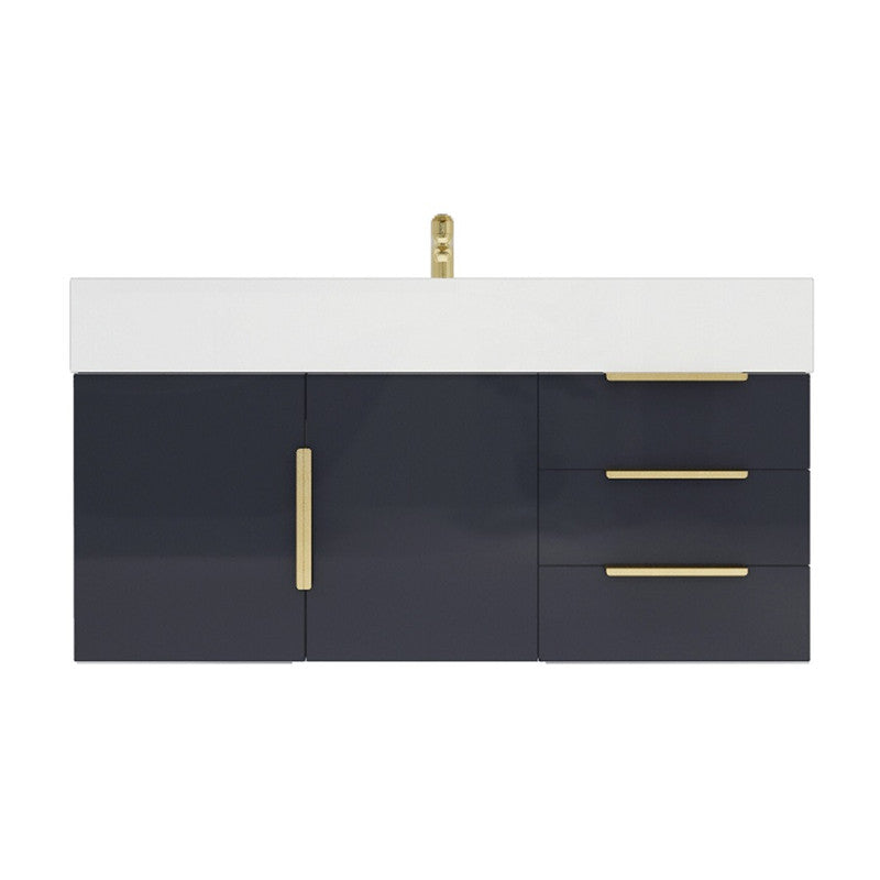 Bethany 42" Wall Mounted Bathroom Vanity with Reinforced Acrylic Integrated Sink Top