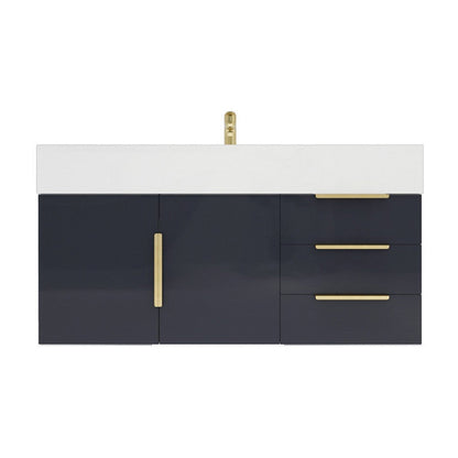 Bethany 42" Wall Mounted Bathroom Vanity with Reinforced Acrylic Integrated Sink Top