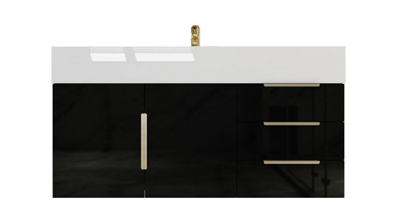 Bethany 42" Wall Mounted Bathroom Vanity with Reinforced Acrylic Integrated Sink Top